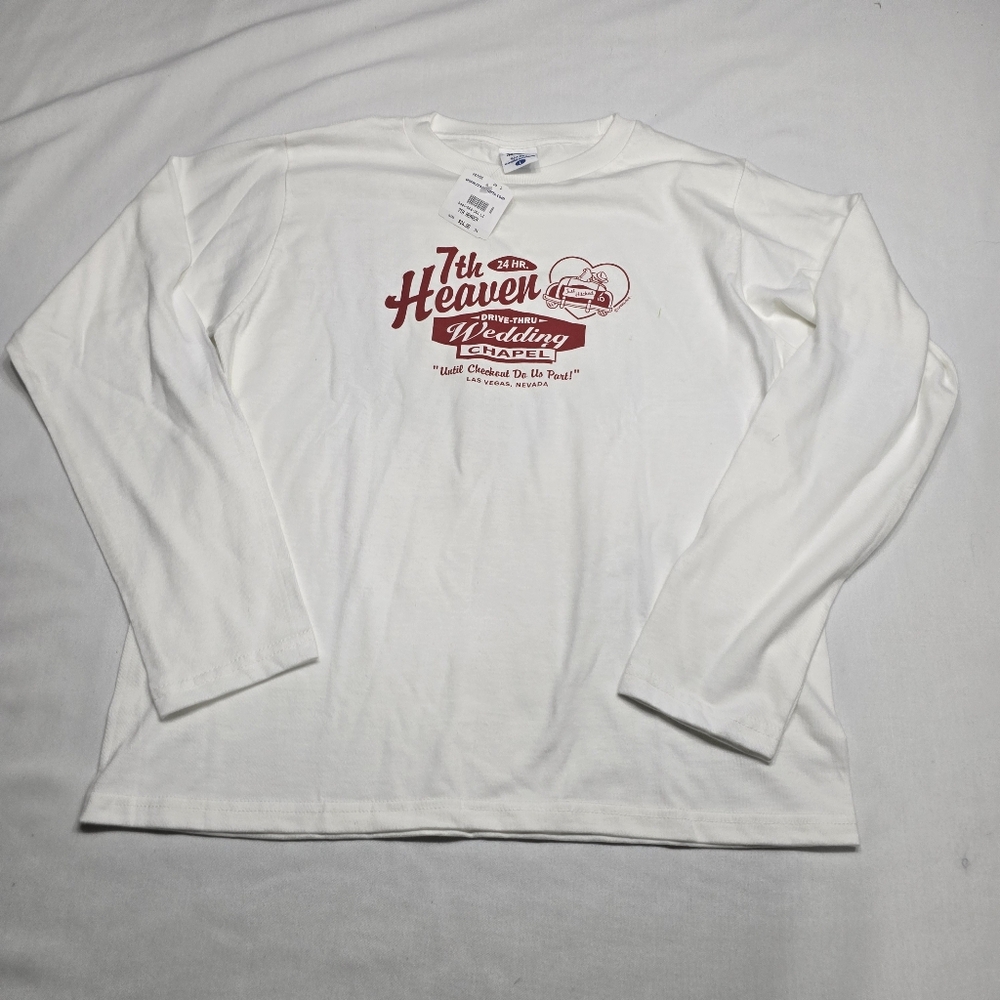 NWT Crazy Shirt 7th Heaven Wedding Chapel Las Vegas Long Sleeve Tee T-shirt